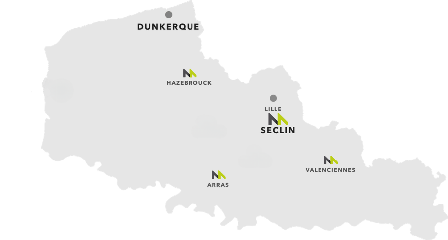 Carte des agences Maisons du nord