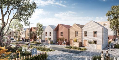 PImage syntéthique de maisons sur notre programme Terra-Cotta à Tétéghem